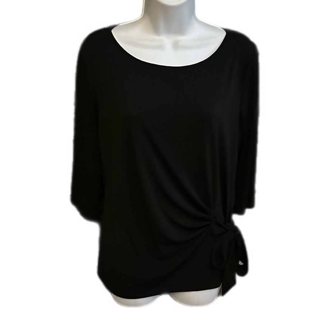 Philosophy black top -ties on side